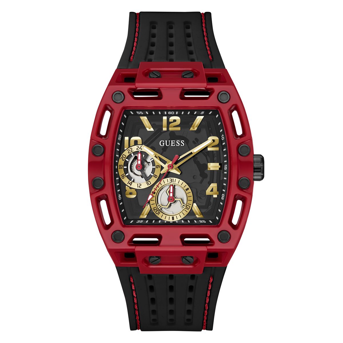 Reloj Guess Hombre Phoenix. Silicona Negro GW1146G1